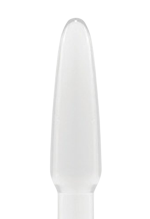 Opływowy, przezroczysty plug analny w rozmiarze S