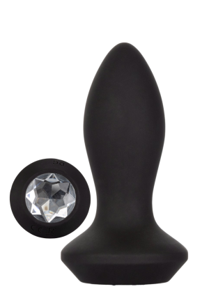 Elegancki korek z kryształem - plug analny z wibracjami
