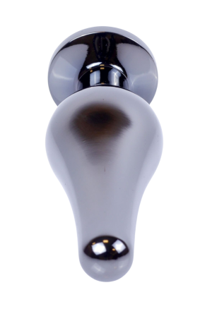 Metalowy plug z szafirowym kryształem