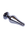 Metalowy plug z szafirowym kryształem