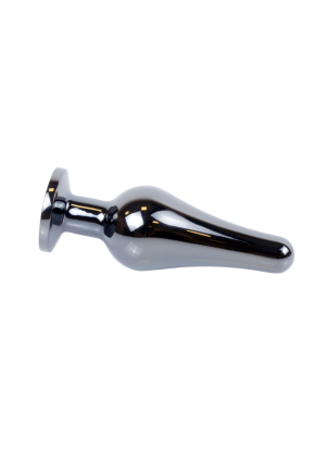 Metalowy plug z szafirowym kryształem