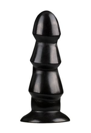 Czarne dildo analne, buttplug, choinka - 17 cm