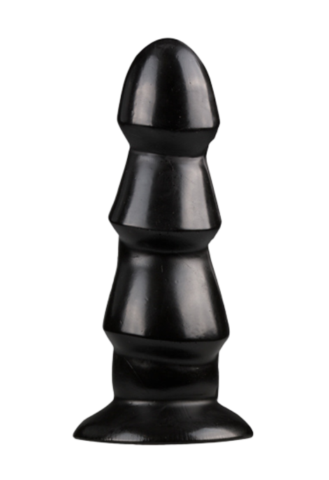 Czarne dildo analne, buttplug, choinka - 17 cm