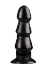 Czarne dildo analne, buttplug, choinka - 17 cm