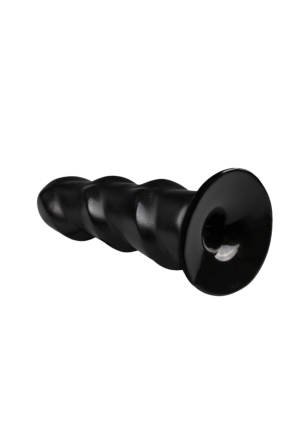 Czarne dildo analne, buttplug, choinka - 17 cm