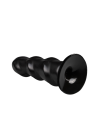 Czarne dildo analne, buttplug, choinka - 17 cm