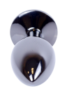 Klasyczny mini plug  z pudrowym kryształem, chromowy