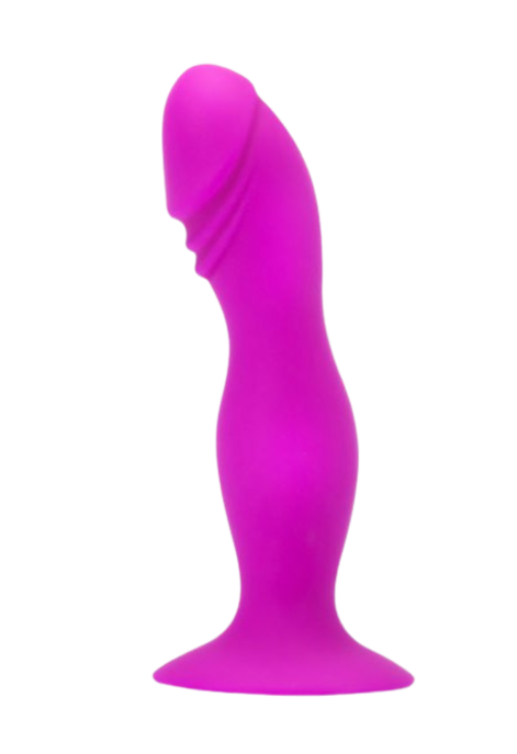 Wtyczka analna, purpurowy koreczek na przyssawce
