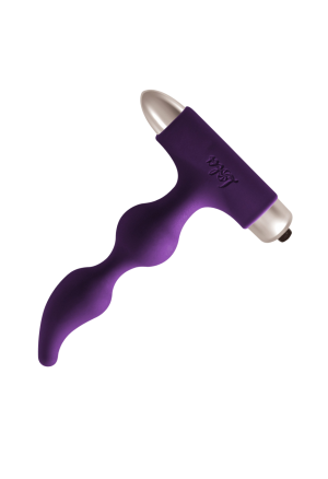Plug analny i mini wibrator, wibrujący korek w kolorze fioletowym