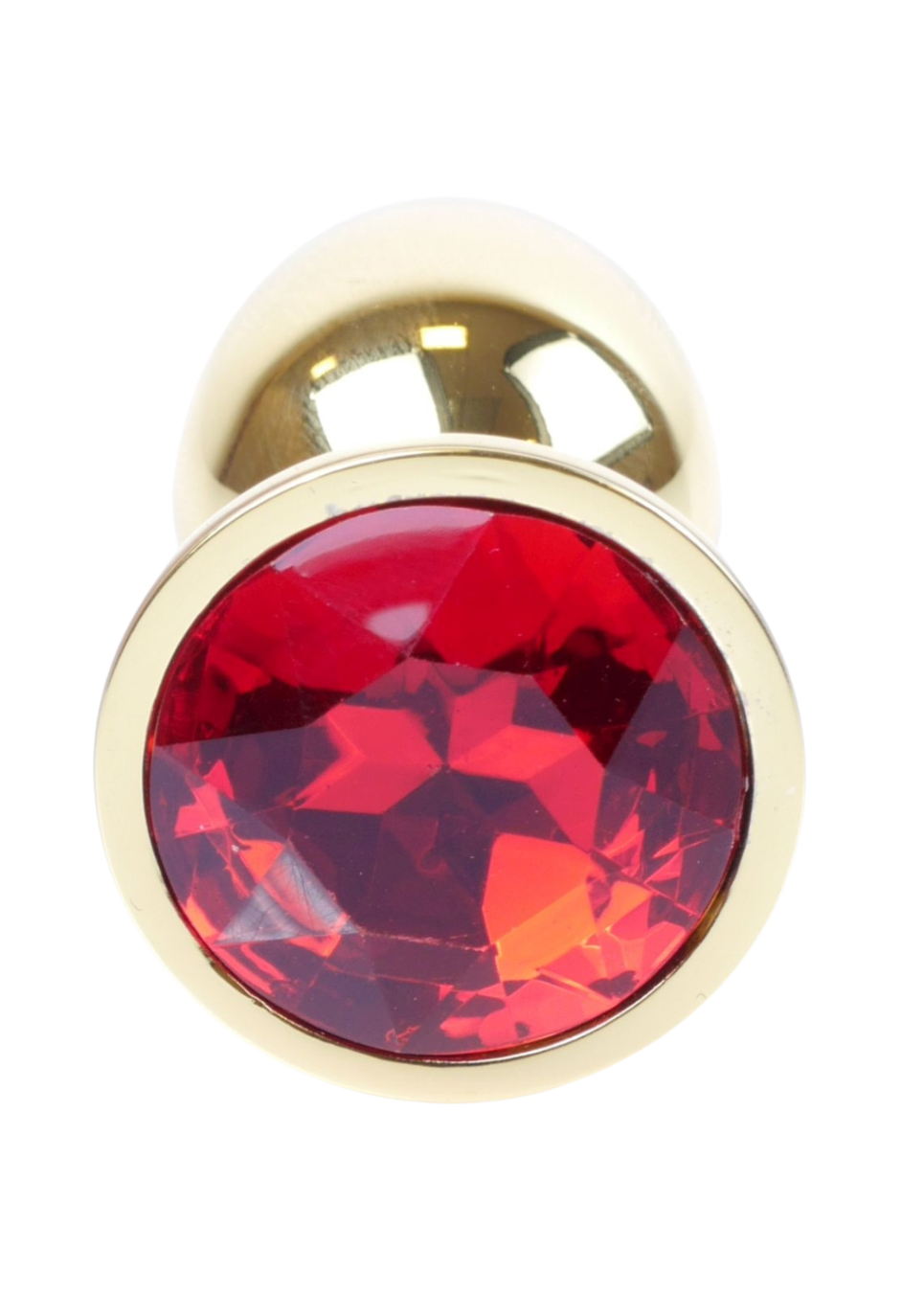 Klasyczny mini plug z czerwonym kryształem - złoty Klasyczny mini plug z czerwonym kryształem - złoty