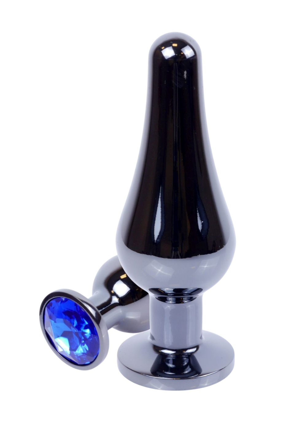 Metalowy plug z szafirowym kryształem Metalowy plug z szafirowym kryształem