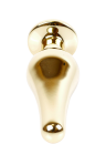 Metalowy plug z czarnym kryształem, złoty