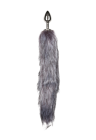 Aluminiowy srebrny plug, lisi ogon, długa, srebrzysta kita  - 45 cm