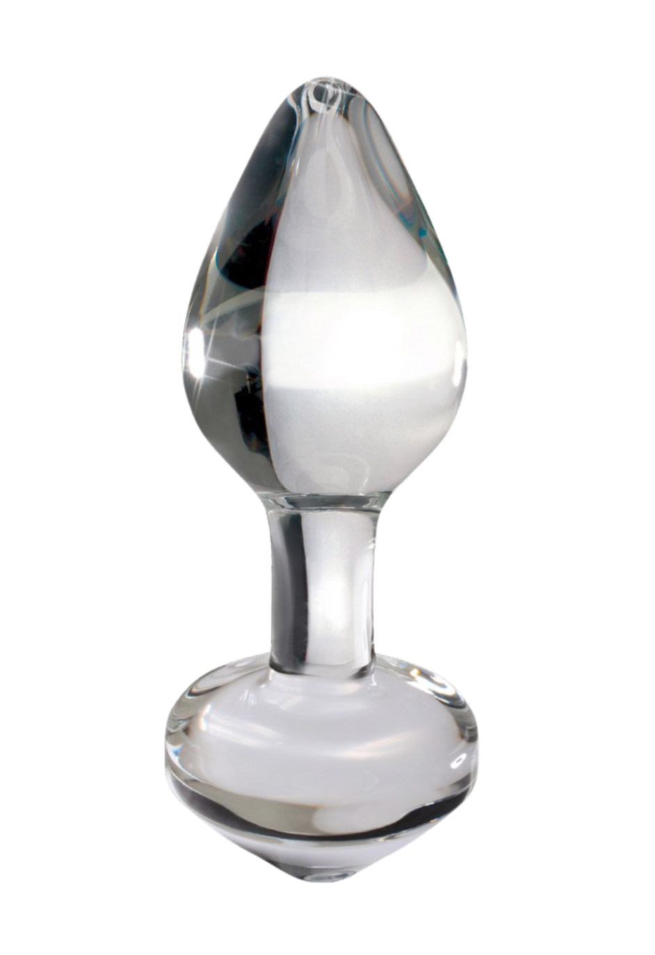 Elegancki, szklany korek analny, transparentny Elegancki, szklany korek analny, transparentny
