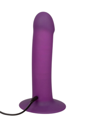 Dildo z podwójnymi czujnikami, zwiększającymi moc wibracji