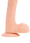 Duże, realistyczne dildo z jądrami i przyssawką - 23 cm