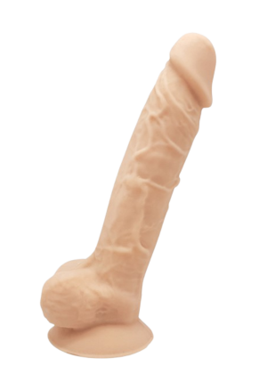 Termoaktywne, klasyczne dildo z silikonu - 17,5 cm