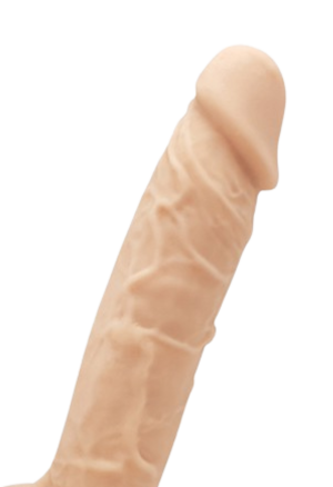 Termoaktywne, klasyczne dildo z silikonu - 17,5 cm