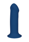 Niebieskie, proste dildo z silikonu - średnica 5cm