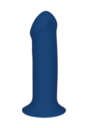 Niebieskie, proste dildo z silikonu - średnica 5cm