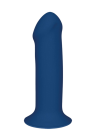Niebieskie, proste dildo z silikonu - średnica 5cm