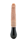 Dildo z ruchem posuwistym, rotacją i wibracjami