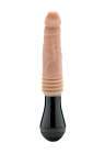 Dildo z ruchem posuwistym, rotacją i wibracjami