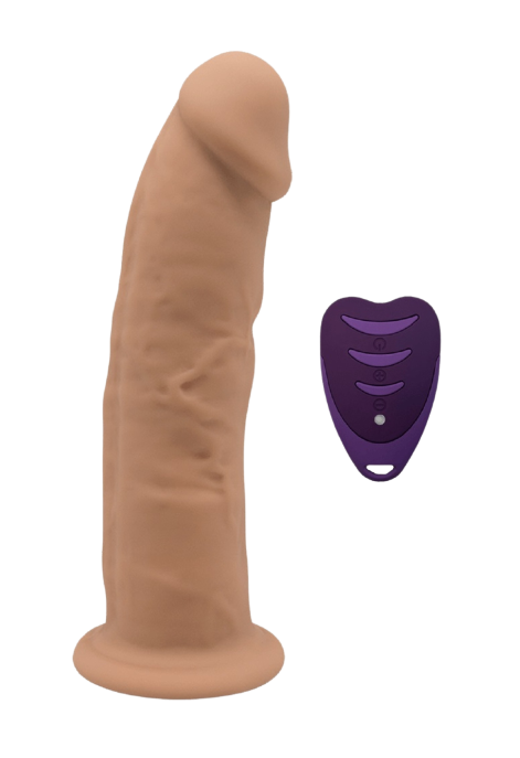 Bardzo realistyczne, wibrujące dildo z  przyssawką