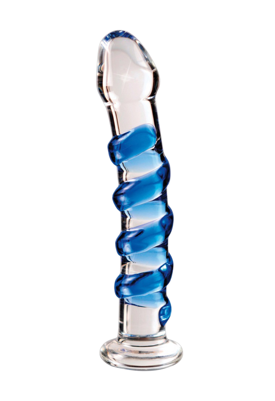 Szklane dildo analno-waginalne ze spiralną strukturą Szklane dildo analno-waginalne ze spiralną strukturą