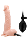Pompowane, cieliste dildo z mocną przyssawką