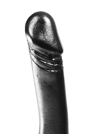 Czarne, klasyczne dildo z jądrami