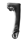Czarne, klasyczne dildo z jądrami