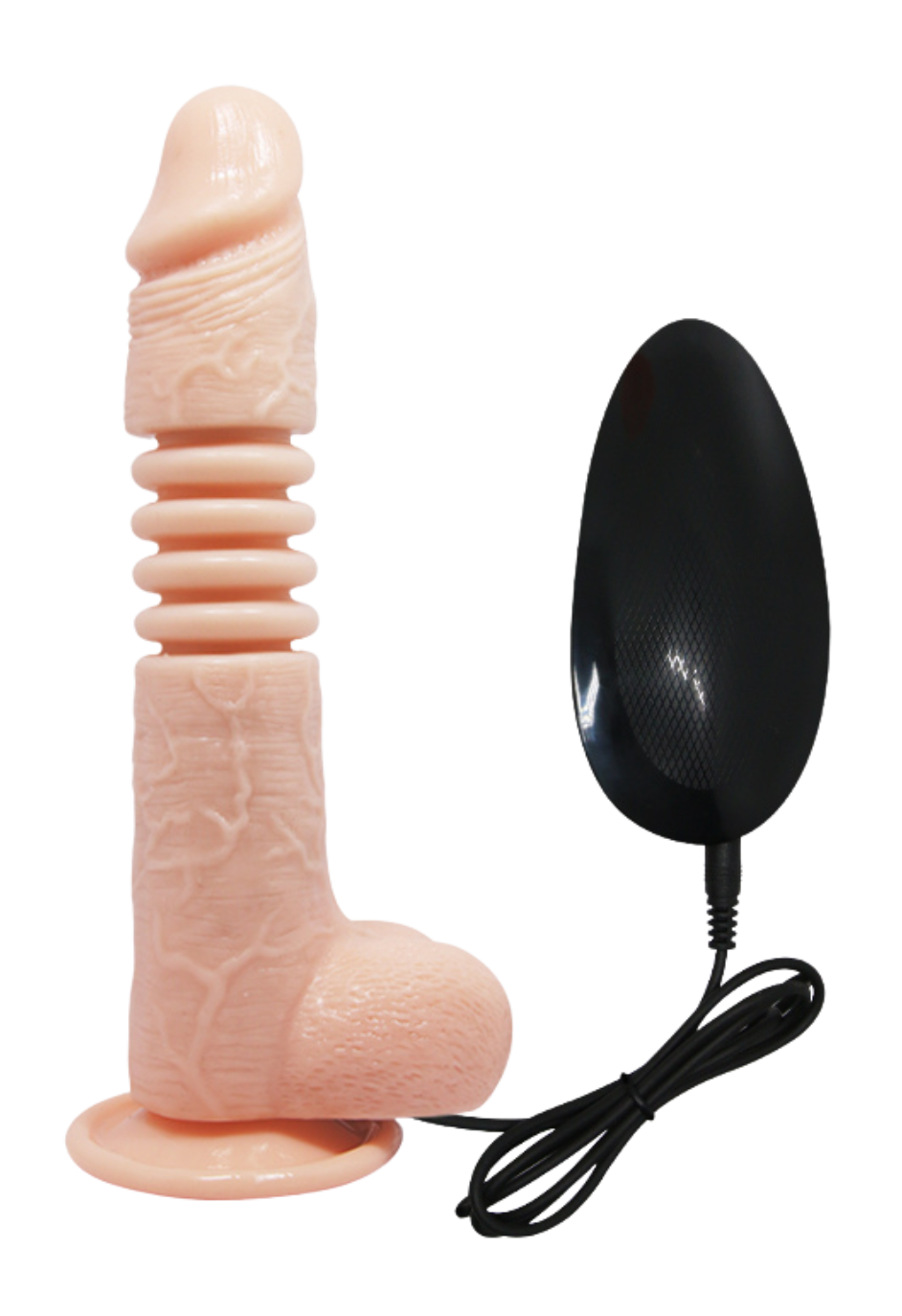 Dildo z ruchem posuwistym i rotacyjnym z przyssawką Dildo z ruchem posuwistym i rotacyjnym z przyssawką
