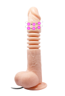 Dildo z ruchem posuwistym i rotacyjnym z przyssawką