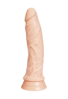 Realistyczne dildo z  żyłami na przyssawce - 19 cm