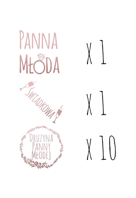 Tatuaże na wieczór panieński - 12 sztuk