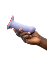 Dildo z aksamitną zamszową w dotyku fakturą - 13,5 cm