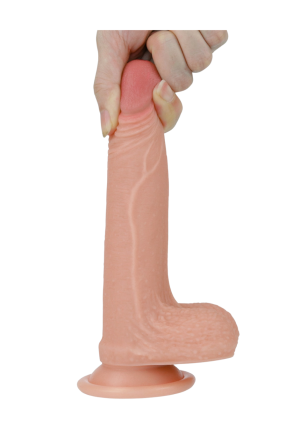 Niezwykle realistyczne dildo z dwuwarstwowego silikonu - 18 cm