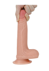 Niezwykle realistyczne dildo z dwuwarstwowego silikonu - 18 cm