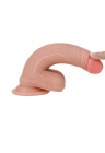 Niezwykle realistyczne dildo z dwuwarstwowego silikonu - 25 cm