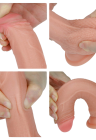 Niezwykle realistyczne dildo z dwuwarstwowego silikonu - 25 cm
