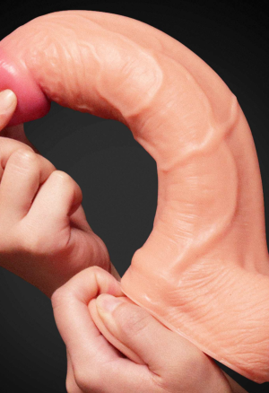 Niezwykle realistyczne dildo z dwuwarstwowego silikonu - 25 cm