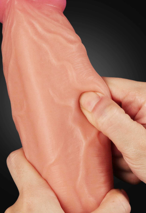 Niezwykle realistyczne dildo z dwuwarstwowego silikonu - 25 cm