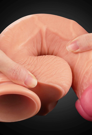 Niezwykle realistyczne dildo z dwuwarstwowego silikonu - 25 cm