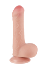 Realistyczne dildo z przesuwną skórką - 18 cm