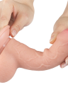 Realistyczne dildo z przesuwną skórką - 18 cm