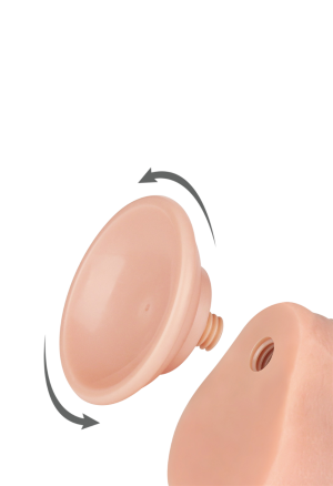 Realistyczne dildo z przesuwną skórką - 18 cm