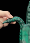 Wibrujące, silikonowe dildo z podwójnym pazurem