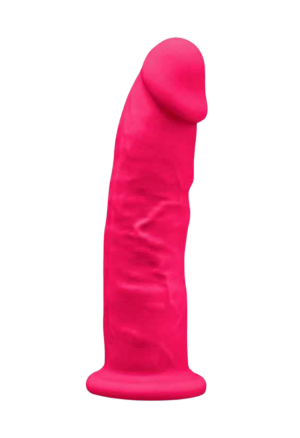 Różowe dildo z mocnym i cichym silnikiem sterowany pilotem - 17 cm
