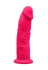 Różowe dildo z mocnym i cichym silnikiem sterowany pilotem - 17 cm